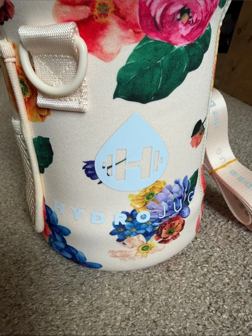HydroJug Bottle Floral Neoprene Holder Sage Green